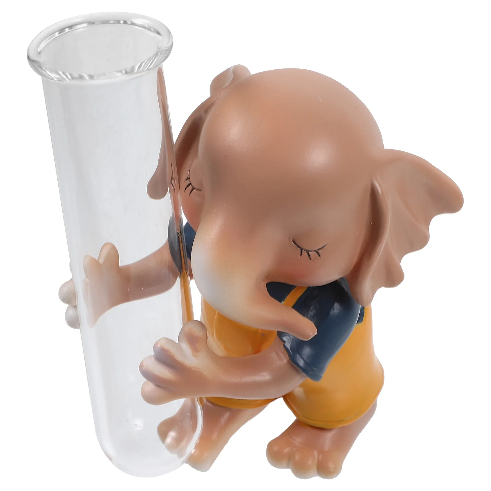 

Animal Glass Tube Hydroponic Vase Creative Rabbit Sculpture Desktop Flower Decoration Glass Decorative Vase Clear Vases