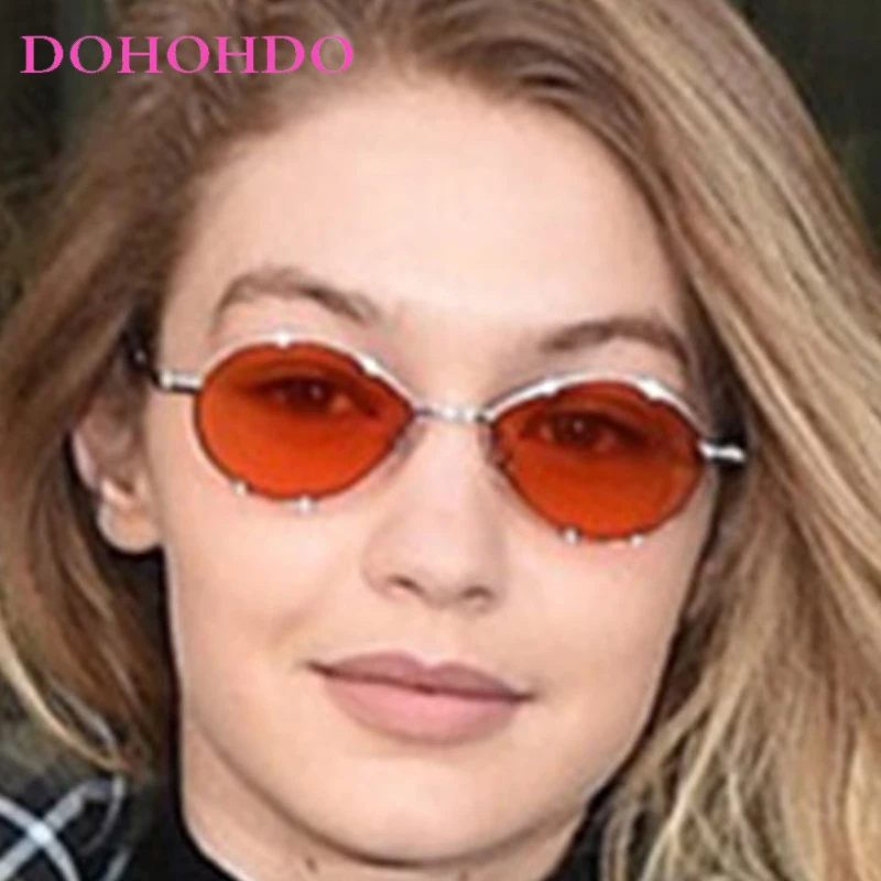 

Vintage Classic Small Frame Oval Women Sunglasses Fashion Luxury Design Men Sunglass Outdoor Travel Party Eyewear Ladies UV400