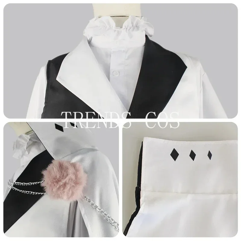 Nikolai Gogol Cosplay Anime Costume Bungou BSD Stagione 4 Nikolai Cosplay Mantello Mantello Uniforme Vestito Parrucca Halloween