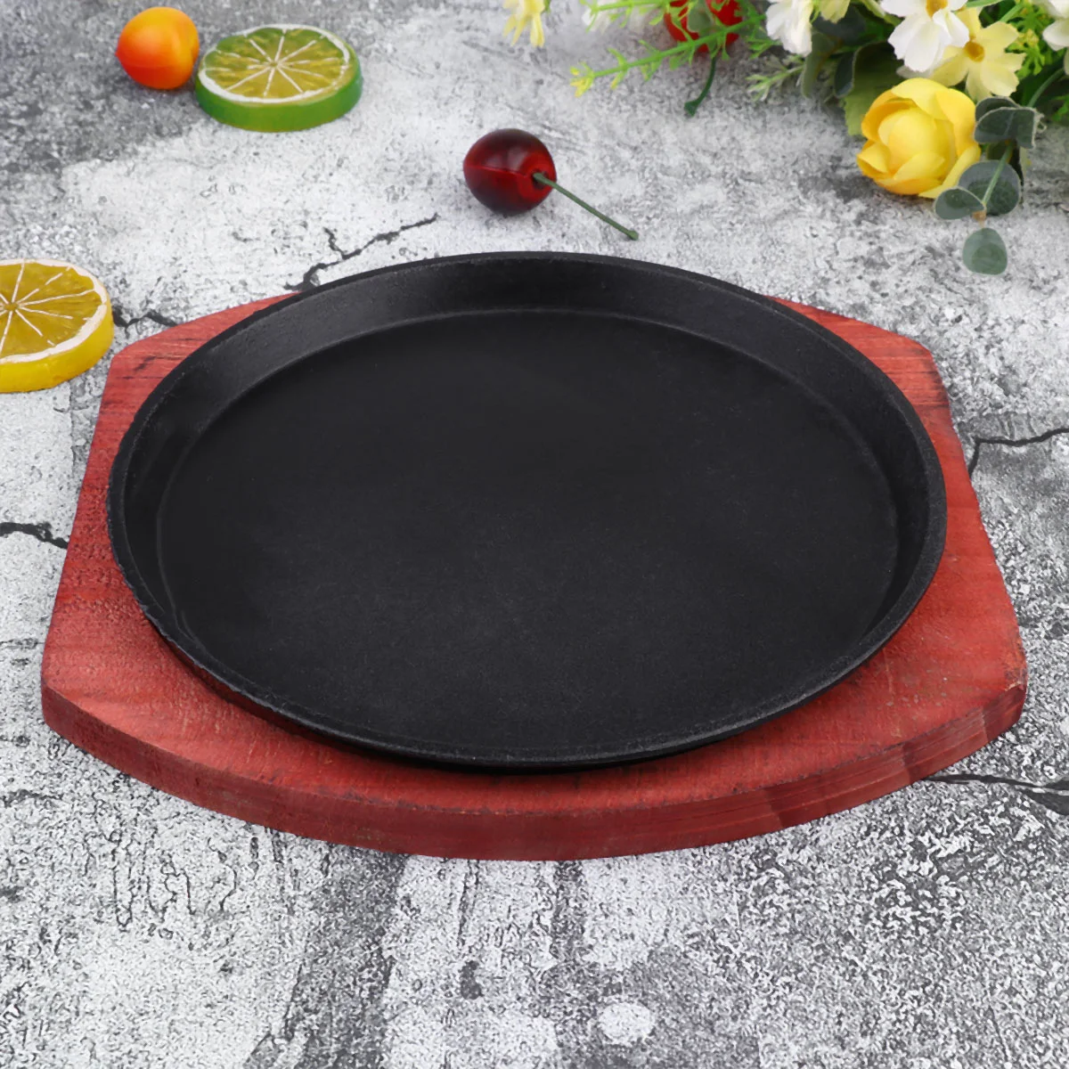 

1Pc BBQ Non-Stick Grill BBQ Pan Steak Grill Pan Stovetop Grill BBQ Stovetop Grill for Induction Cooker (19CM Round)