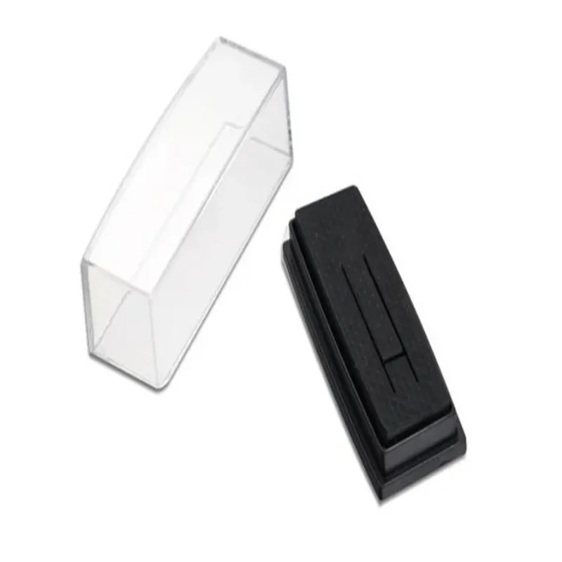 100pcs/lot Transparent Plastic Tie Clip Box Gift Box Tie Bars Pins Holder Display Box Storage Carrying Case Wholesale