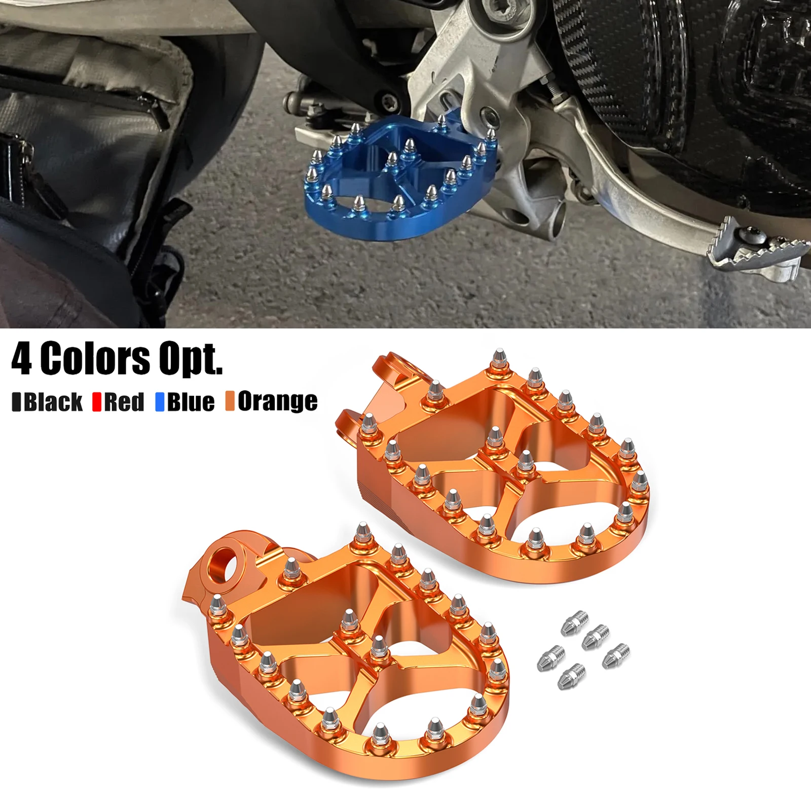 

NICECNC For KTM EXC 300 1998-2016 EXC 250 EXCF 350 EXC 450 Foot Pegs Footrest SX 125 SXF 250 SXF 450 1998-2015 XCF 250 2006-2016