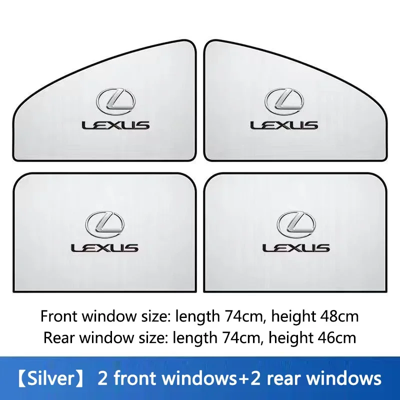 

Emblems Car Side Window Sun Shade Magnetic UV Protection Curtains Sun Shield Cover For Lexus ES300 RX330 GS300 IS250 CT200h NX L
