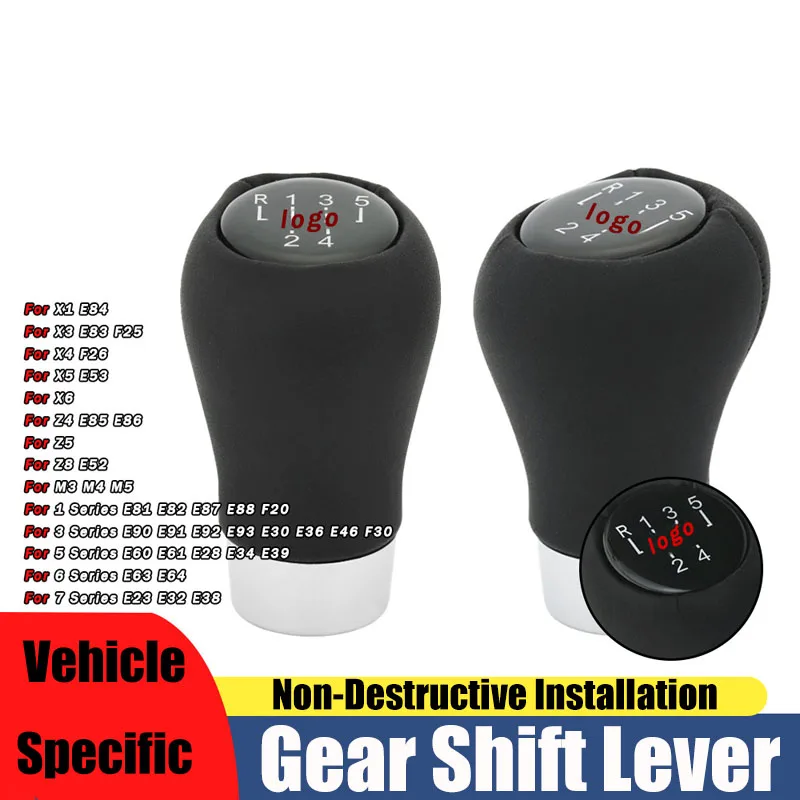 

Подходит для BMW, ручная коробка передач, светодиодная головка переключения передач со световым шариком, рычаг переключения передач, ручной шарик 5/6, шестерня с линией