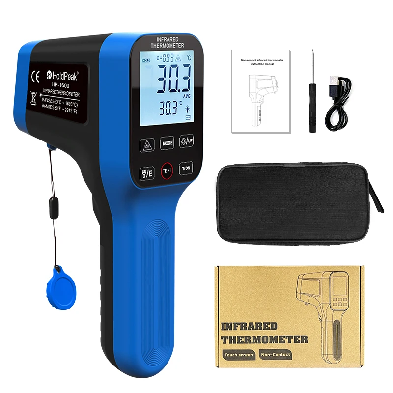 

HP-1600 Non-Contact Infrared Thermometer to Measure Surface, Surface Temperature of objects that are Hot, High Accuracy