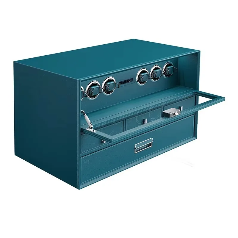 

【Fashionable】High-End Business & Home Safe with Multi-Layer Drawer Leather Watch Winder and Jewelry Cabinet Password-Protected S