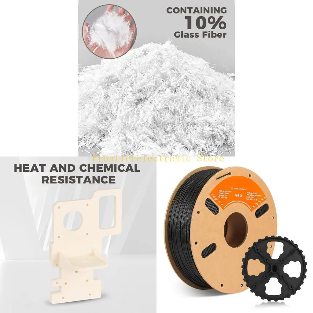 

G8DB Glass Fiber ABS Filament Printing Filament 1.75mm +/- 0.03mm ABS 1kg (2.2lbs)