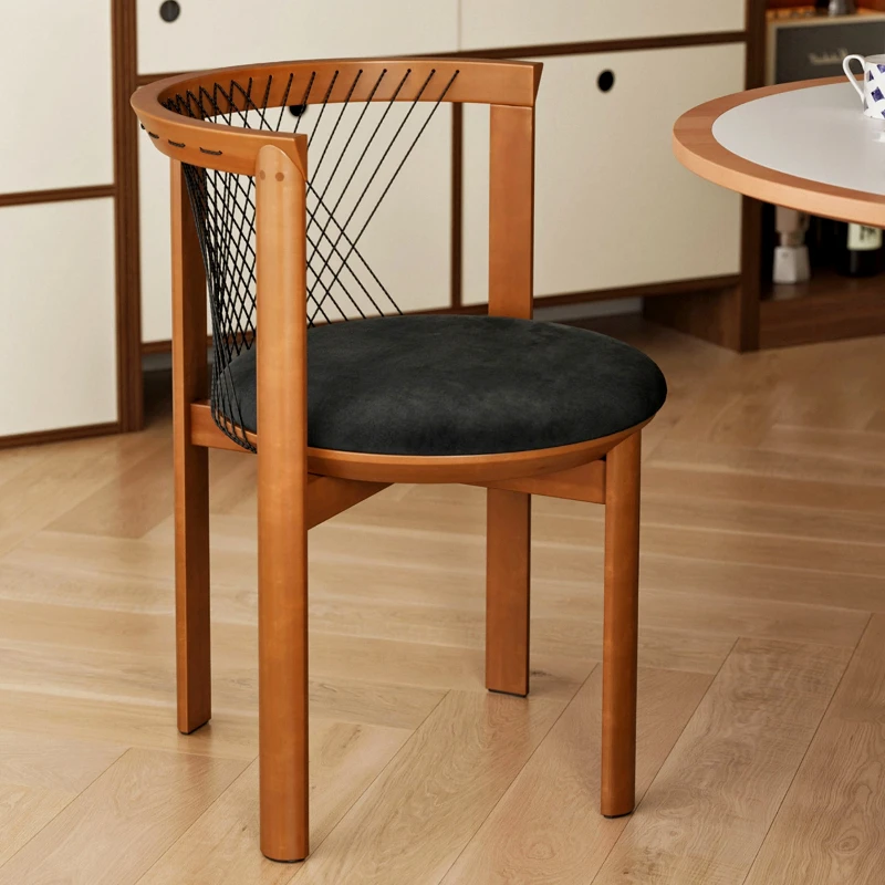 

Solid wood dining chair, household small apartment medium and antique chair