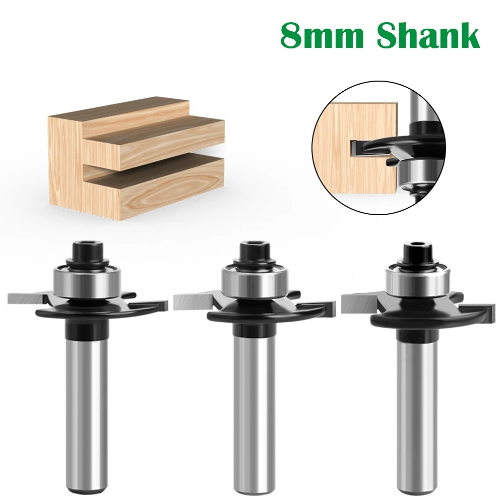 8mm Shank T-Sloting Biscuit Joint Slot Cutter Jointing Slotting Router Bit 2mm Height Milling Cutter woodworking