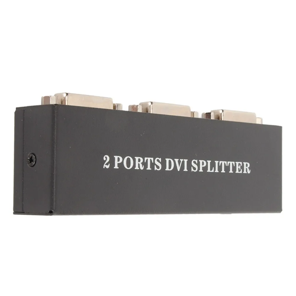 1 In 2 Out 1x2 DVI Splitter Support Resolution Up to 1920*1080 for US Plug 2 Port DVI Video Splitter