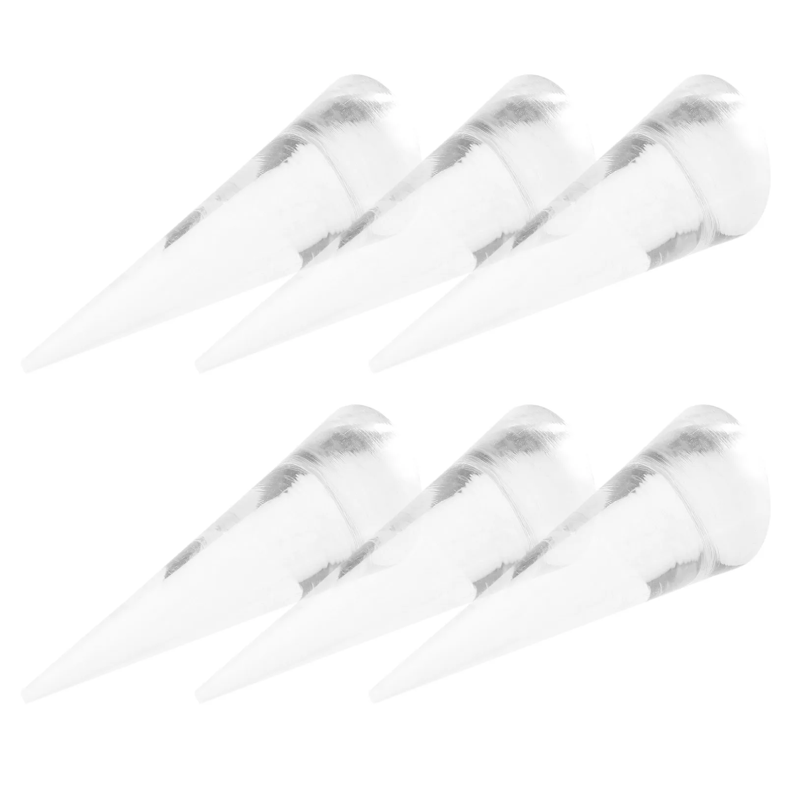 

6pcs Ring Display Stand Clear Acrylic Cone Shape Jewelry Rack Holder Stands Organizer Conical For Home Store Showcases