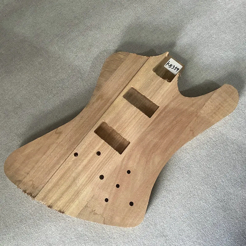 KB359 Natural Color 6 String Alien Electric Guitar Body Solid Redwood HH Pickups Right Hand No Paints DIY&Replace Parts