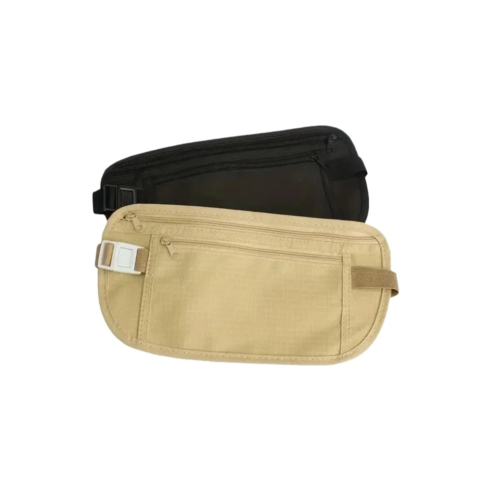 Sac de taille de Sport pour course à pied, sac de taille de voyage Invisible, pochette pour passeport, sac de ceinture d'argent, portefeuille de sécurité caché, paquet cadeau, sac d'argent