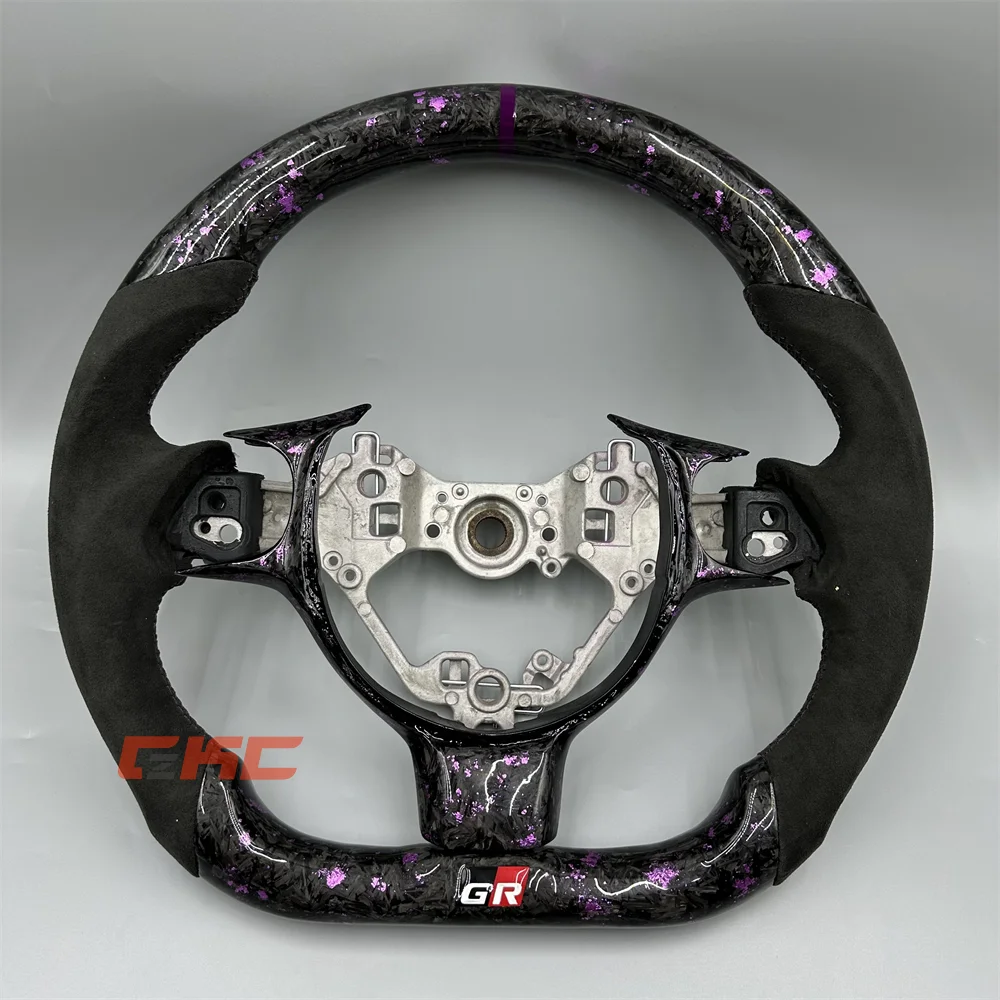 

Customized Black Forged Carbon Fiber Steering Wheel Fit for 2022 2023 2024 2025 GR86 GR