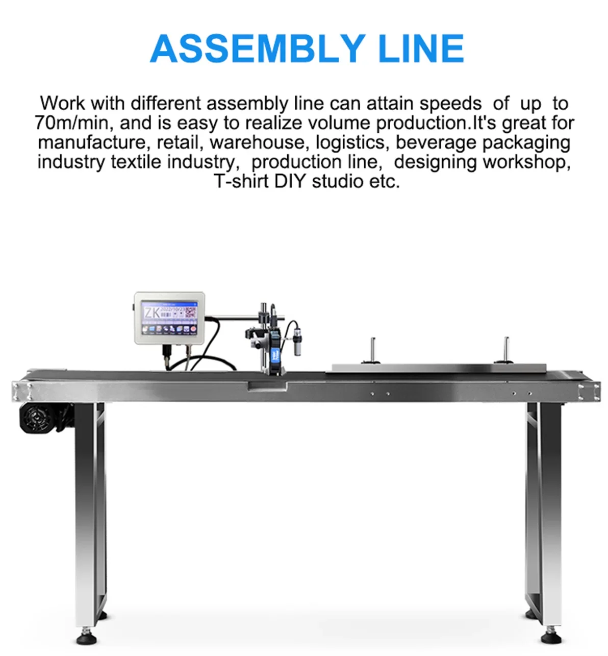 Automatic Industrial Inkjet Printer Machine for Home Use & Retail New Condition with Solvent Ink Small Character Printing