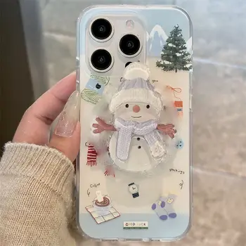 Korejský kreslený roztomilý sněhulák stojan Grip Tok GripTok držák na prsteníček pro iPhone 16 dívčí příslušenství pro telefony 10 nejlepší prodej Korejské popsockety - №7