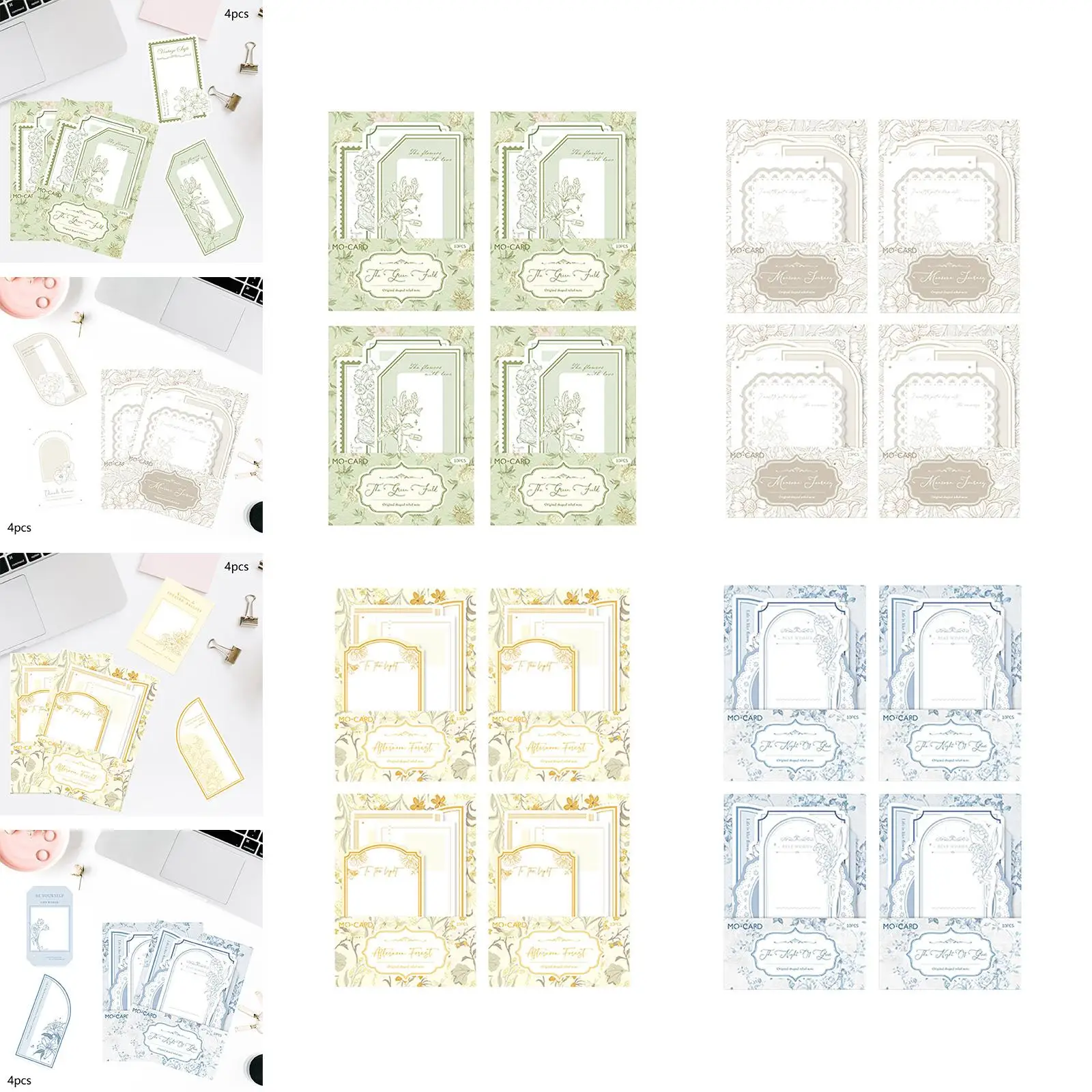 4 pezzi note in rilievo Appeal estetico etichette Decorative per Scrapbooking per feste fidanzamenti celebrazioni di nozze compleanni