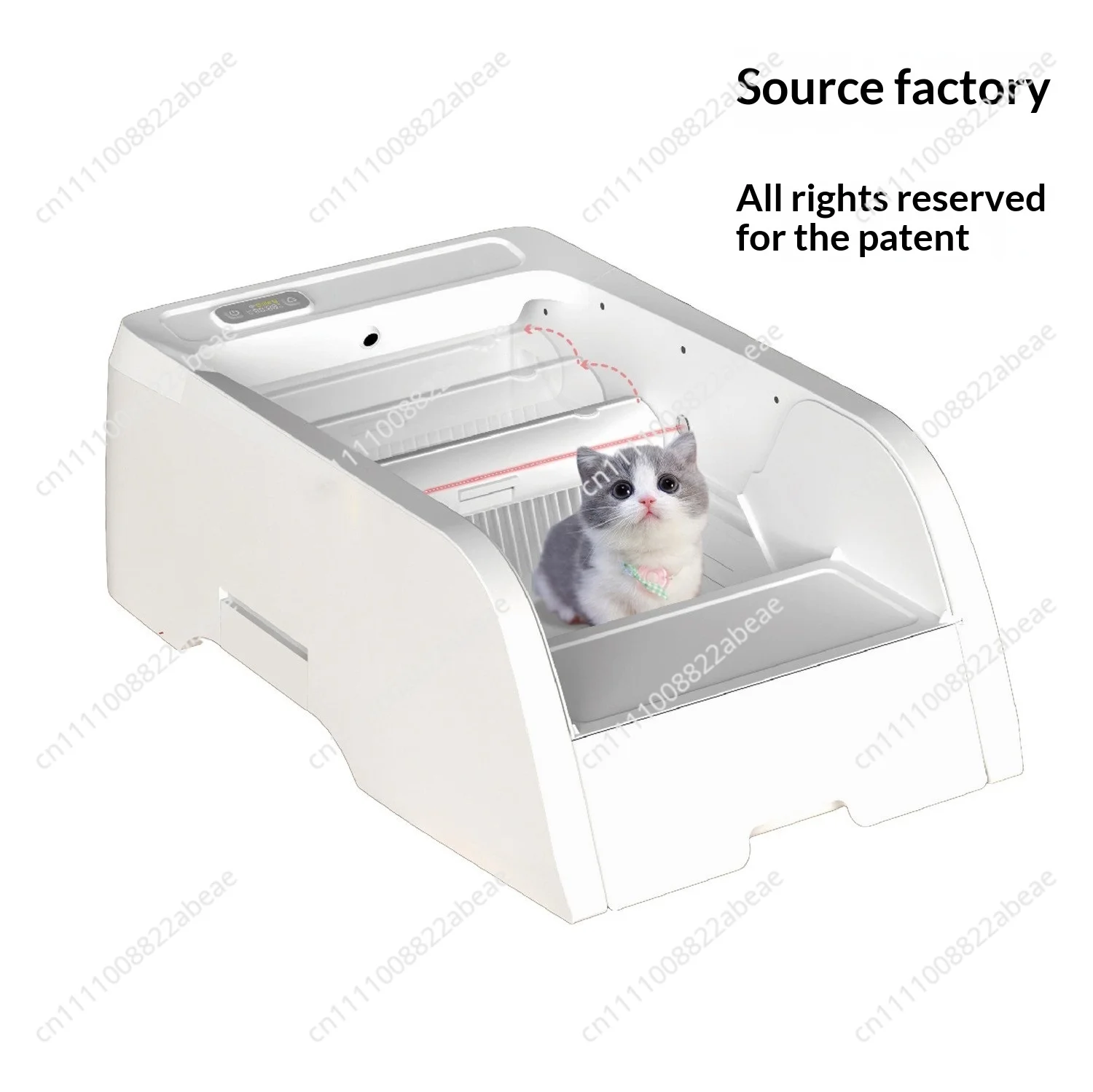 Top New Open-Top Self-Cleaning Cat Litter Box, Top-Filling & Multi-Cat Detection, Extra Large Automatic Kitty Toilet for Indoor