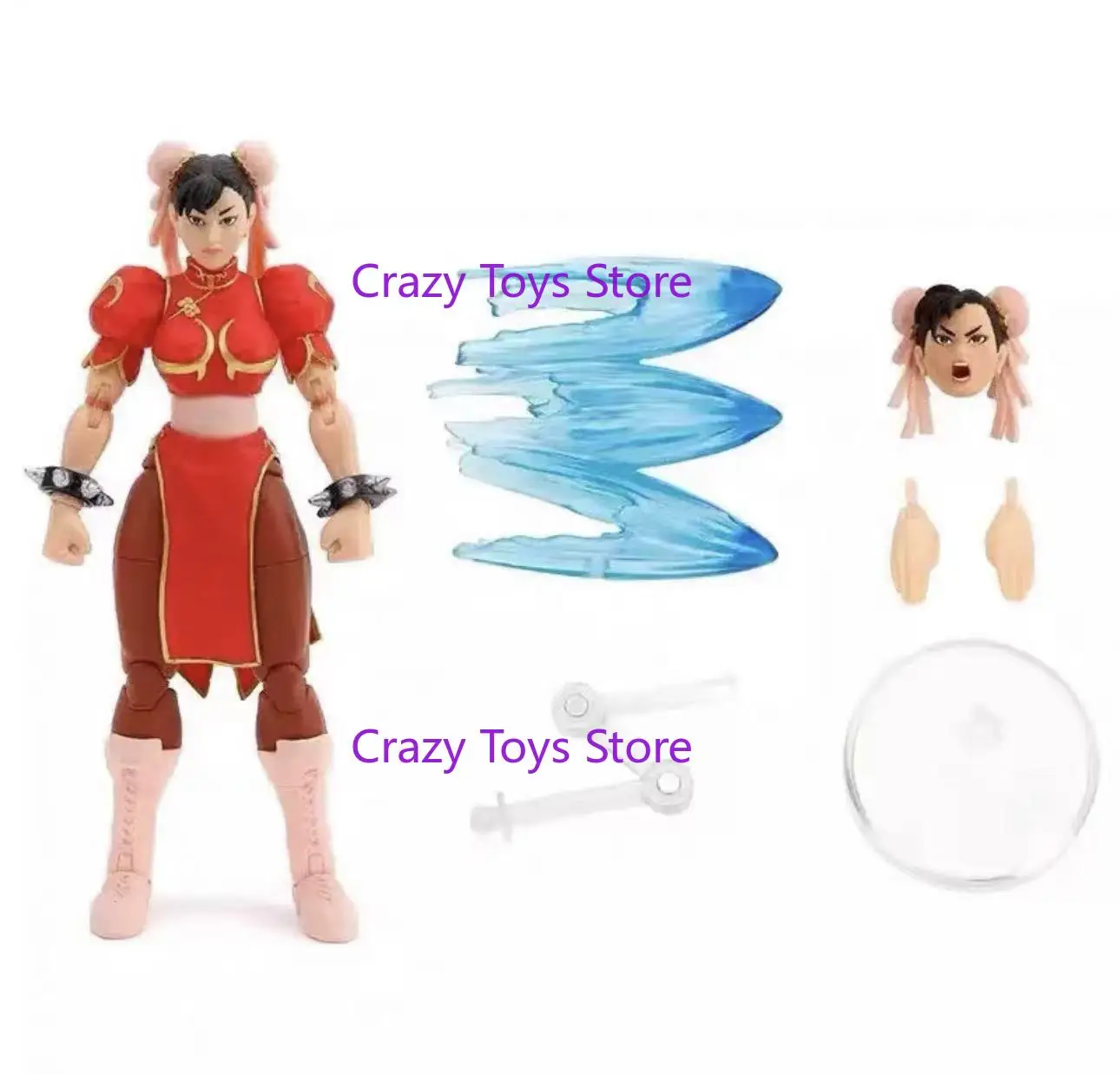 Em estoque jada brinquedos 1/12 escala clássico jogo de rua guerreiro feminino azul vermelho rosa chun-li conjunto completo 6 Polegada modelo de figura de ação