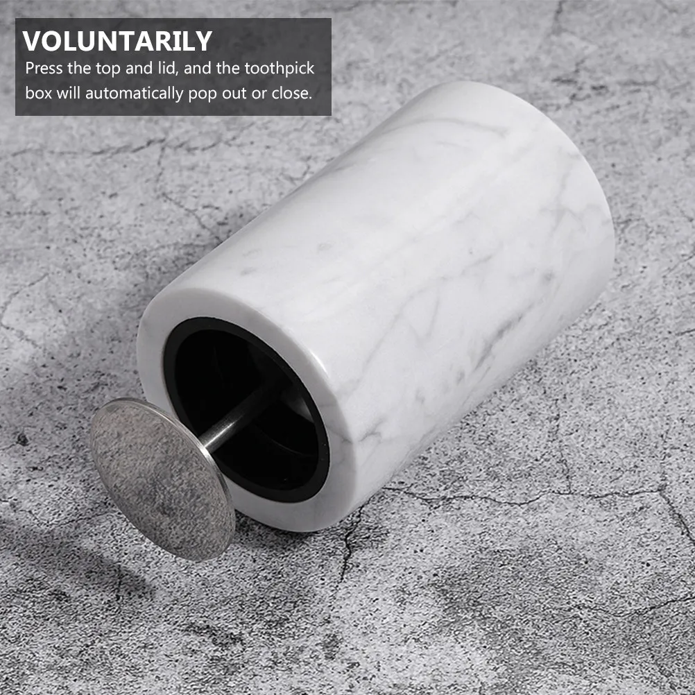 

Коробка для ватных палочек с мраморным узором, контейнер для хранения зубочисток, компактный органайзер для ванной, кухни, гостиной