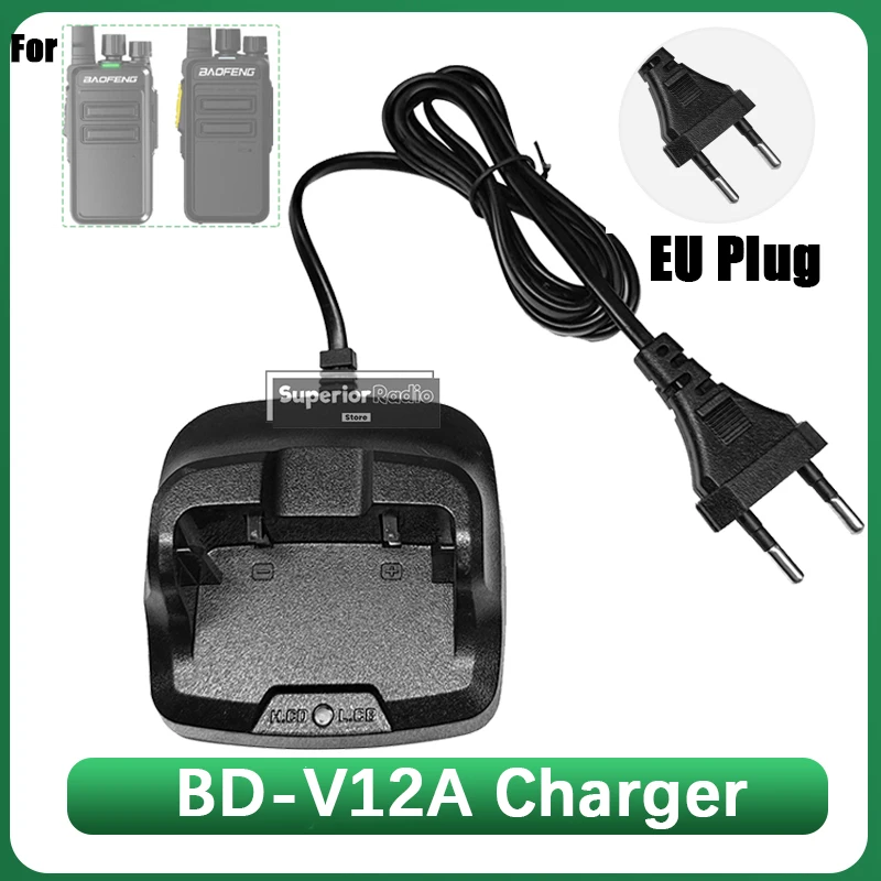 

Baofeng UV-12 AR-12 База для радиозарядного устройства BF-V12D Батареи Настольное зарядное устройство с вилкой европейского стандарта 1/2/4 шт. для BD-V12A Аксессуары для рации