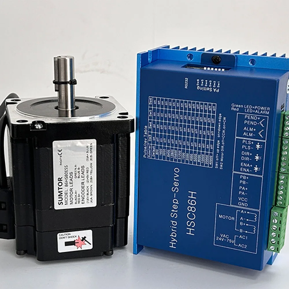 160W 320W 360W 480W 57/86 Closed-Loop Stepper Motor Kits 2/3/12N High-Speed Hybrid Closed-Loop Stepper DC Motor Driver CNC Kits