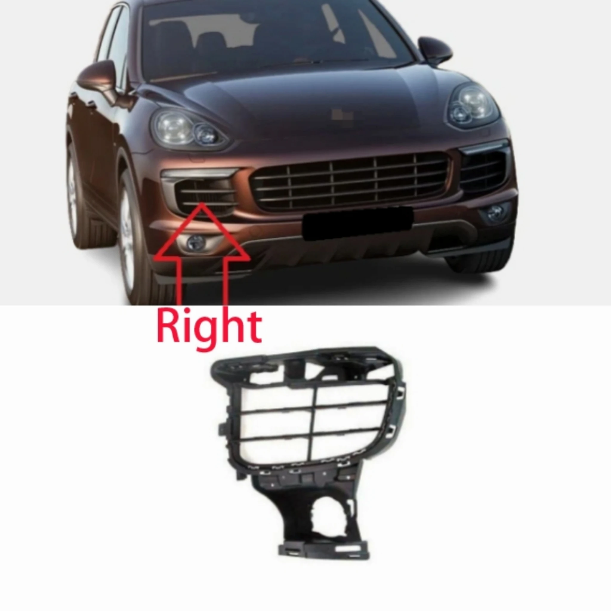 

car front bumper grille decorative strip fog lamp cover e for Porsche Cayenne 2015-2017 95850568240 95850568140