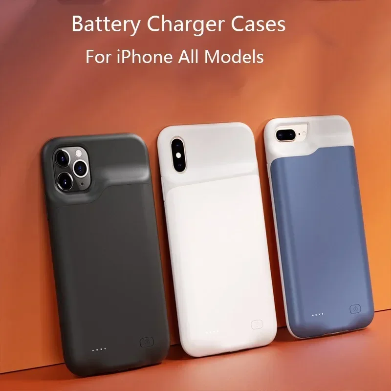 

Battery Charger Cases for IPhone 11 12 Pro Max External Battery Power Bank Charging Case for IPhone X XS Max XR 6 7 8 Plus SE2