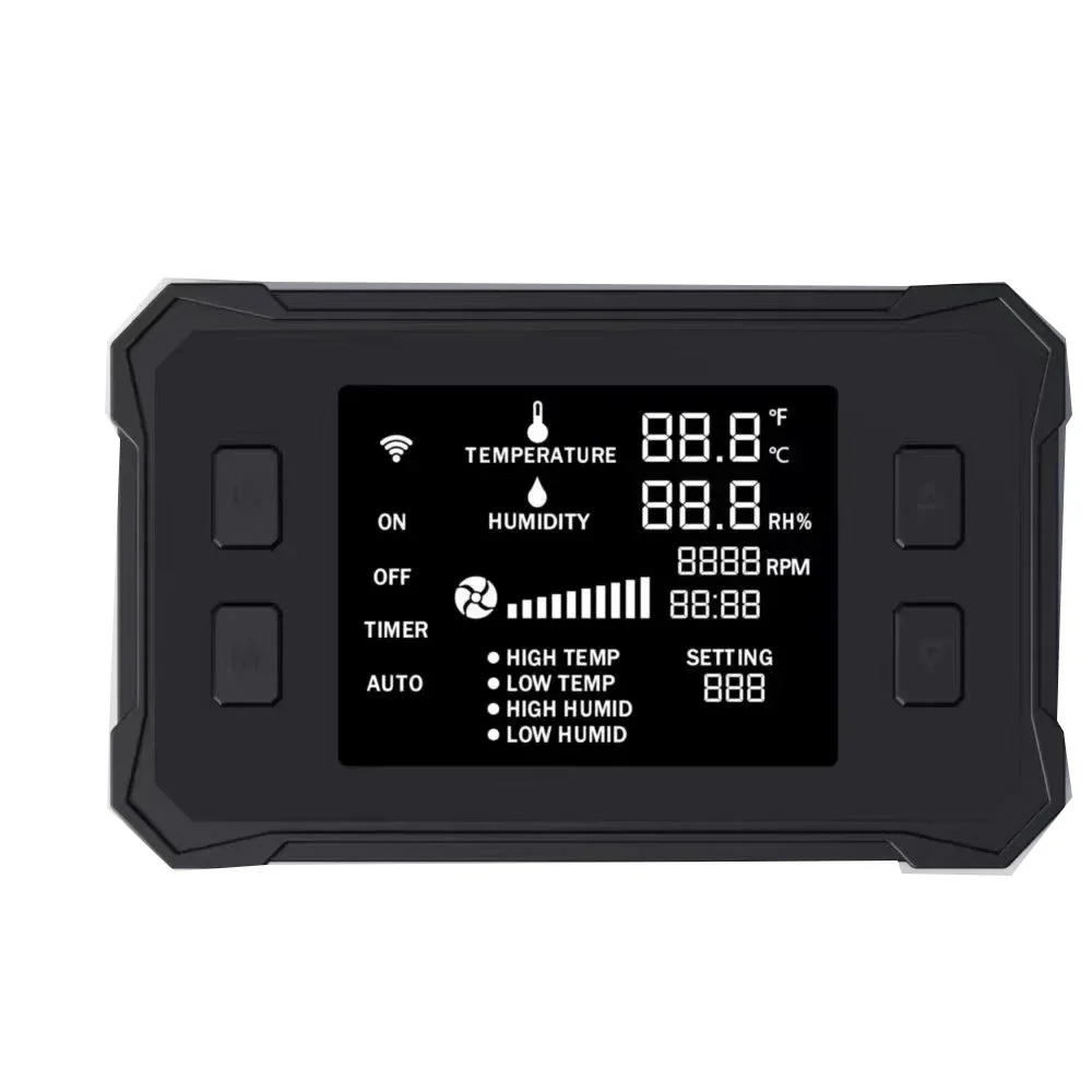 BAVA 2024 Alexa 8 pollici APP Smart In linea Ventola da condotto Regolatore di umidità della temperatura Ventola dell'aria di scarico per la ventilazione delle piante