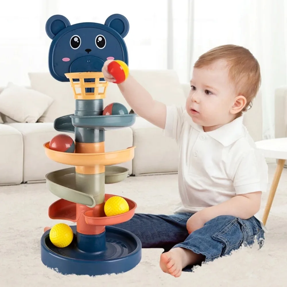 Rolling Ball Tower Early Educational Games Montessori Baby Toy For Babies Stacking Track Baby Development Toys