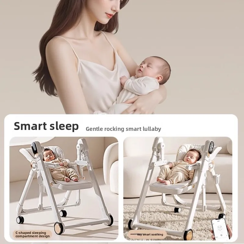 كرسي أكل الطفل كرسي مرتفع لتغذية الطفل كراسي طاولة طعام متأرجحة كهربائية كراسي تناول الطعام كرسي هزاز كهربائي