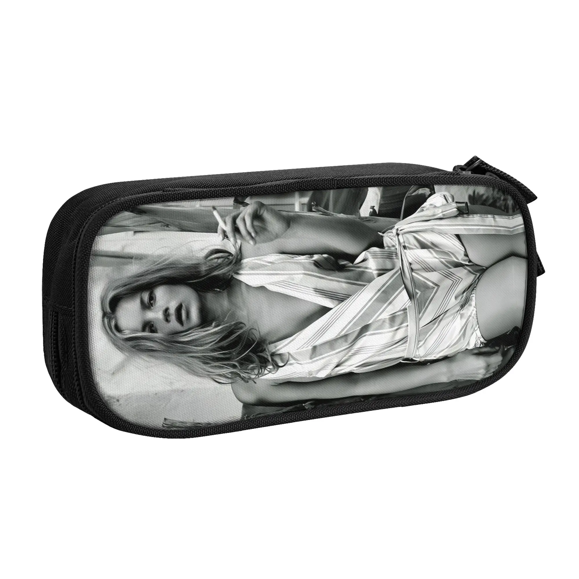 Kawaii English Model K-Kate M-Moss  Pencil Case for Boys Girls  Large Capacity Pen Box Bag School Accessories