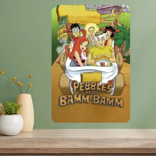 The Pebbles and Bamm Classic TV Show Metal Poster Sign