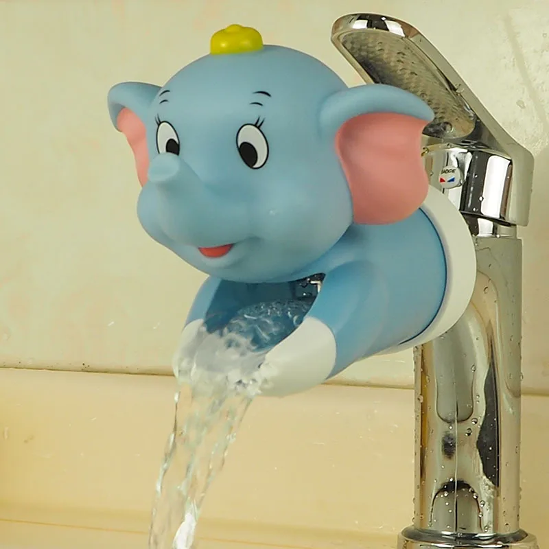 Upgraded Version Cartoon Baby Silicone Faucet Extender Splash Proof Child Bathroom Wash Hand Faucet Auxiliary Extender