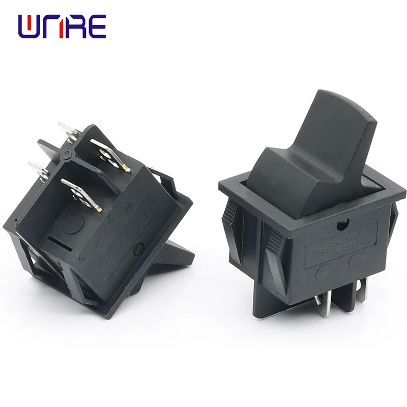 10Pcs Rocker Switch KCD4 Self-reset 2 Pins / 4 Pins 250VAC/ 20A 125VAC Electrical Equipment Power Switch 15A