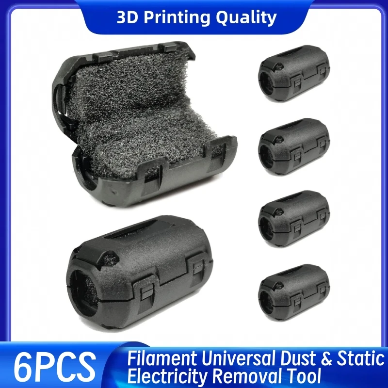 6Pcs 3D Printer Filament Filter Cleaner Universal Dust & Static Removal Tool Essential Accessory to Protect 3D Printers