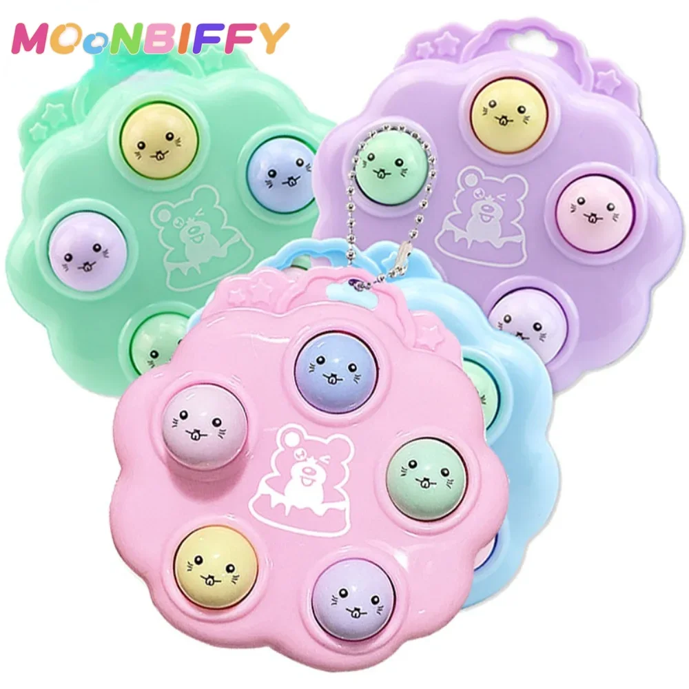 

NEW kawaii fidget toys whack a mole keychain Simple Dimple fidget board portable antistress decompression toys for children Hot