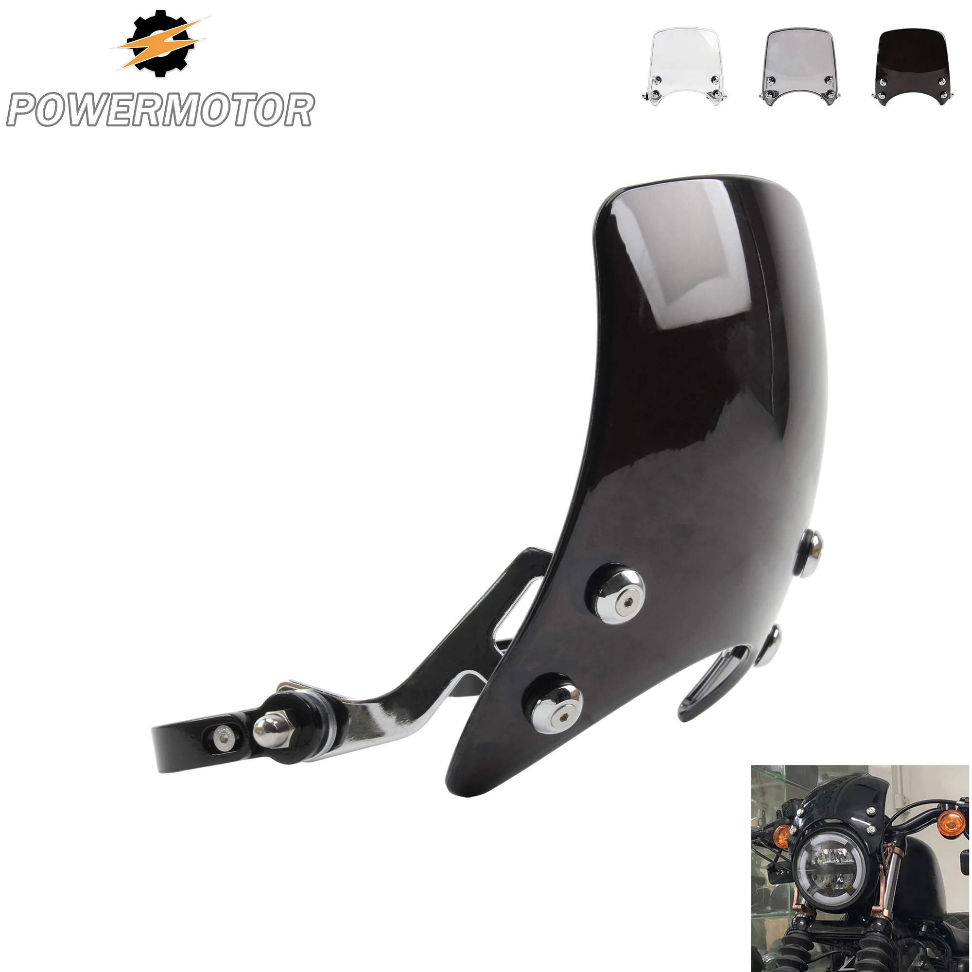 

39mm-41mm Fork Motorcycle Windshield For Harley Sportster 883 X48 Iron 1200 2004 2005 2006 2007 2008-2019 SuperLow Roadster Part