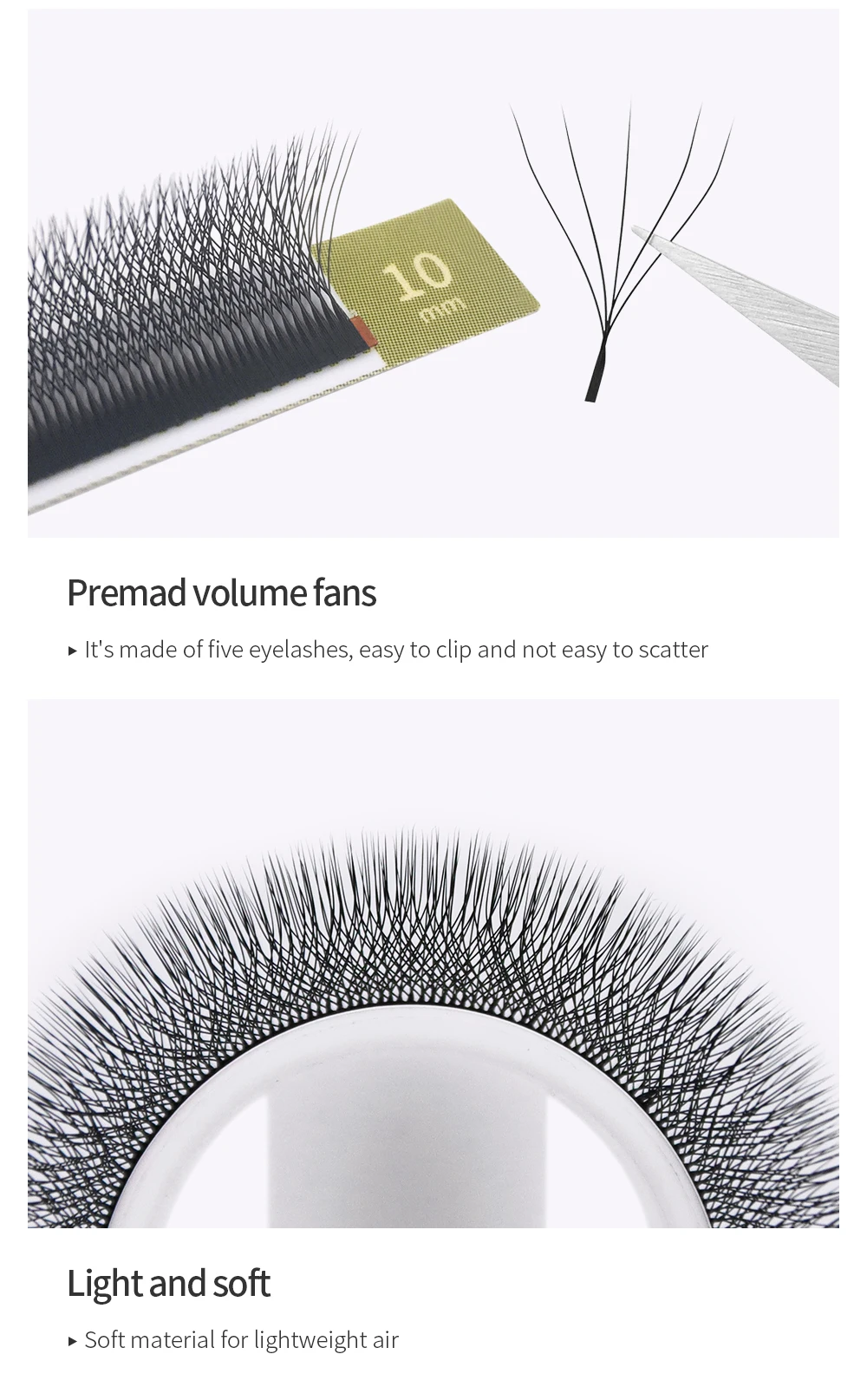 GLAMLASH 4DW 5DW 0,10mm Curl Wimpernverlängerung Künstliche Wimpern – Detail 14