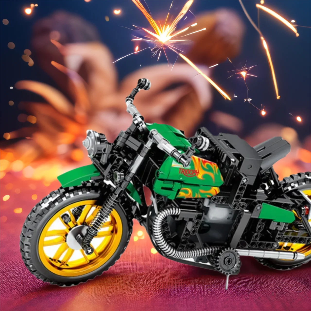 

Radio 2.4ghz Remote Control Vehicle Motor Technical Building Block 2018 Bonneviles Bobber Motorcycle Model Sets Bricks Rc Toys