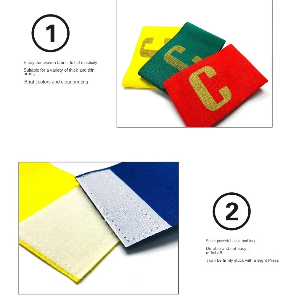 Willekeurige voetbal kapiteinsarmband Antislip anti-off voetbalarmbanden Elasticiteit Zichtbaarheid Sportarmband Voetbalcadeau
