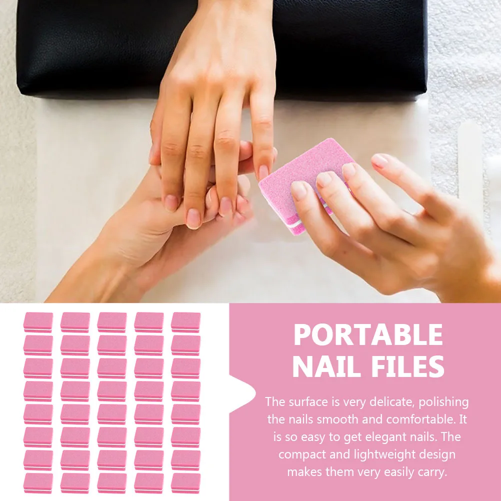 

50Pcs Nail Polishing Strips Premium Sponge File for Smooth Manicure and Pedicure Multi-Side Shaping Sanding Tool Handheld Nail