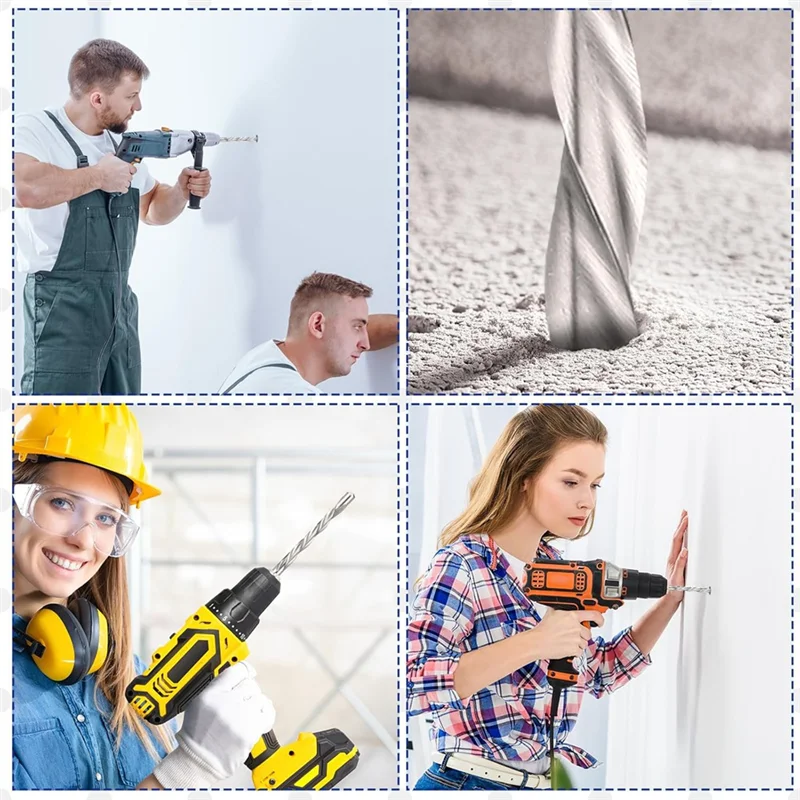 

B17B 50 Pcs Drywall Bit 1/8 Inch Spiral Saw Tip Cutting Bits Drywall Guide Point Cutting Bits Tools, For Use With Spiral Saw