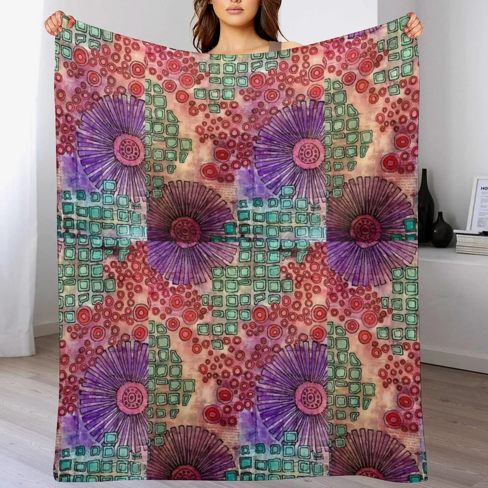 

Head Space Throw Blanket Summer Beddings Moving bed plaid Cute Blankets