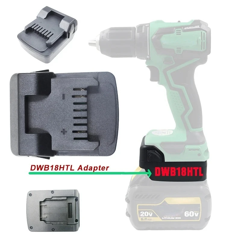 DWB18HTL konverter adaptor baterai, untuk Dewalt XR 18V/20V konverter baterai Lithium Ke Hitachi 18V
