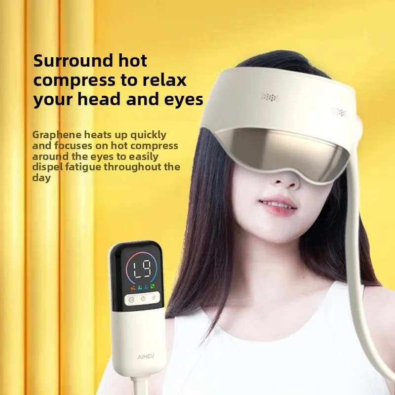 Electric Sleep Cap Head-Mounted Temple Eye Hot Compress Massager Relaxation Aid