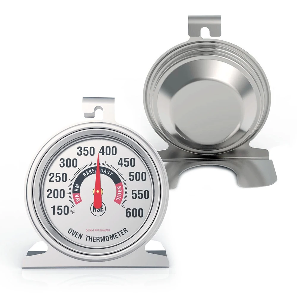 150~600℉ Oven Thermometer Stainless Steel Mini Stand Up Temperature Gauge Food Meat Bread Household BBQ Thermometer Kitchen Tool