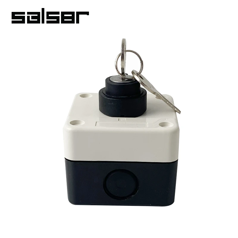 2P/3P Two/Three Position With Key 10A Rotary Button Box Switch Waterproof Industrial Control Power NO NC