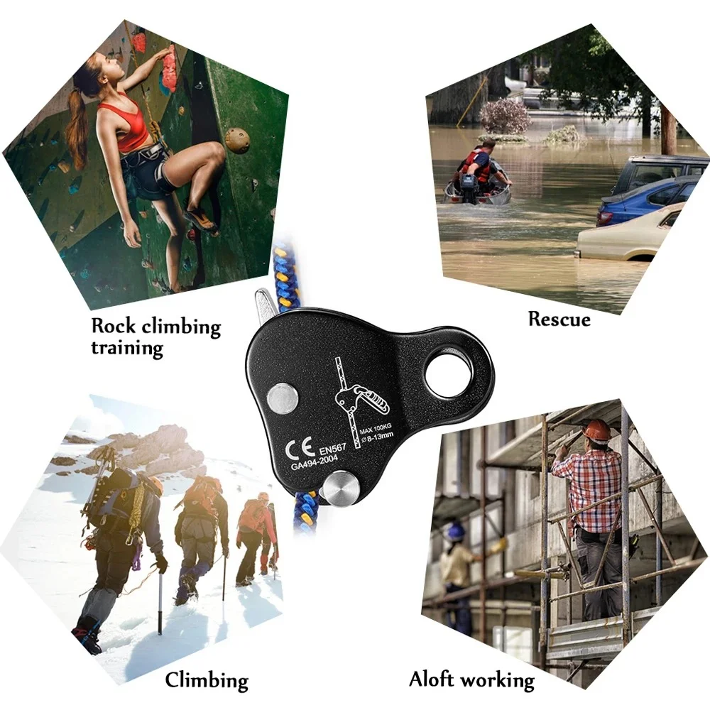 جهاز Arborist Climbing Ascender & Belay لحبل 8-13 مم - تزوير خارجي/جبل #6