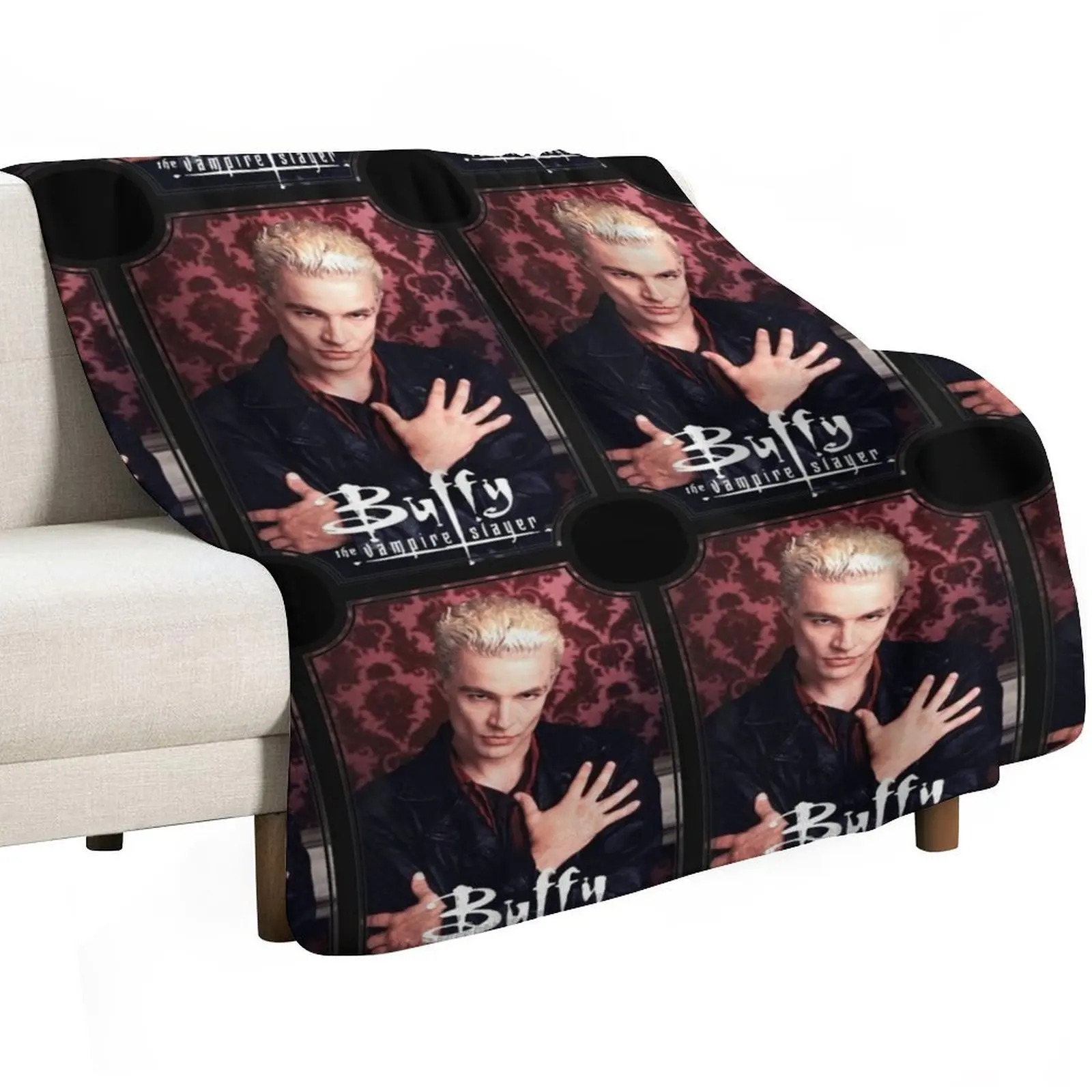 BUFFY - SPIKE Throw Blanket Extra Large Throw Heavy Bed Sofa Throw Luxury Designer Plaid on the sofa Blankets